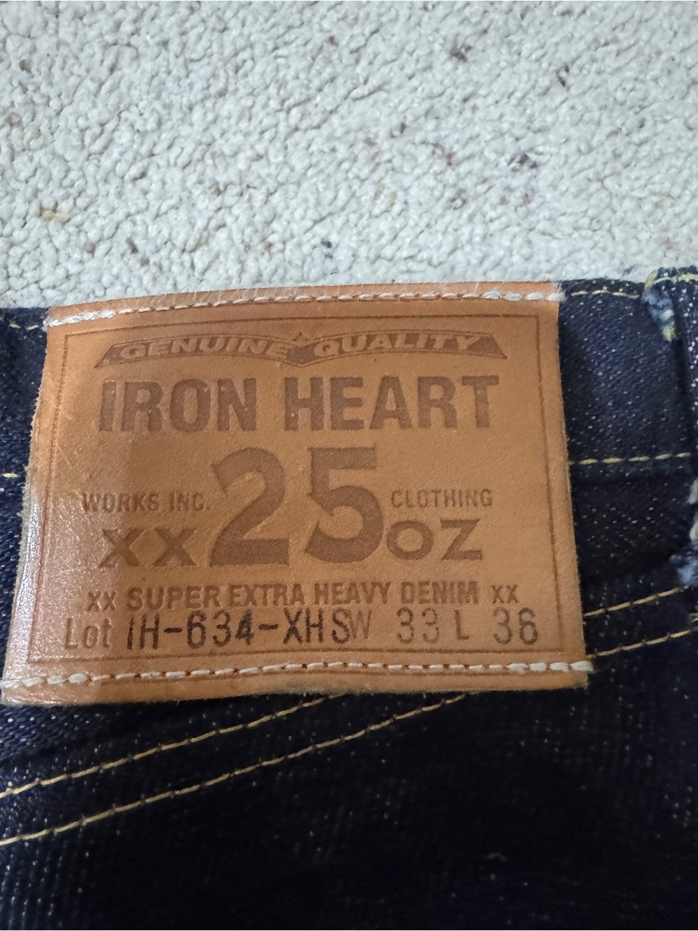 Iron Heart IH-634-XHS 25oz Selvedge Denim Jeans